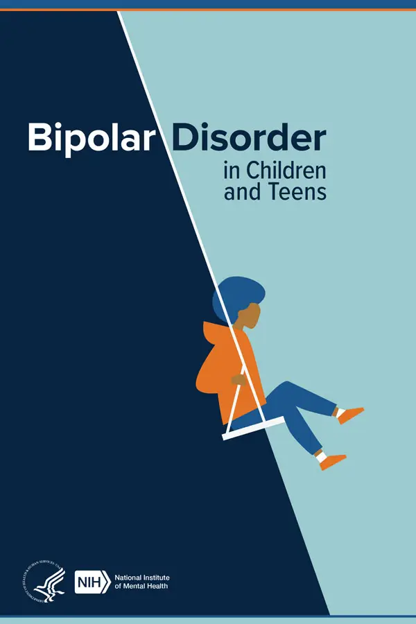 Bipolar Disorder in Children and Teens graphic explaining youth bipolar disorder as part of mental health education and awareness