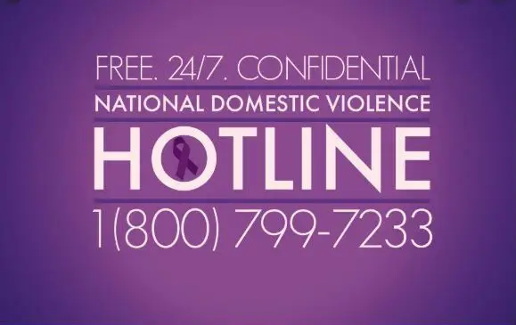 Domestic violence hotline graphic for people seeking immediate safety, crisis support, and confidential help